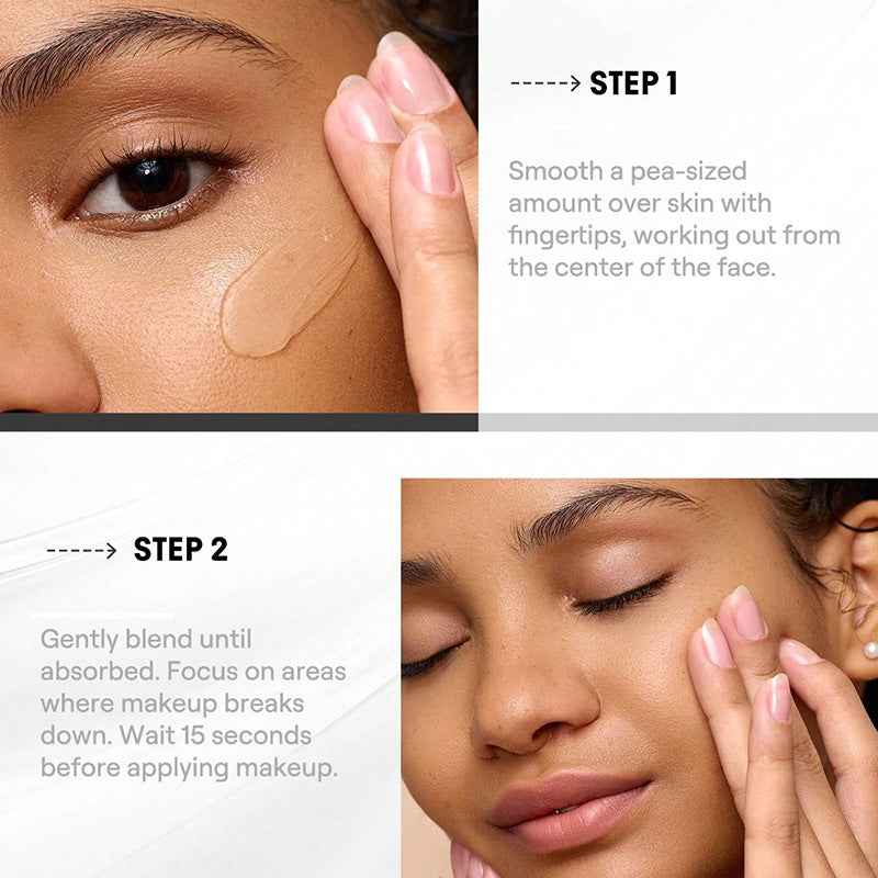 Aplicación de loción hidratante antes del maquillaje