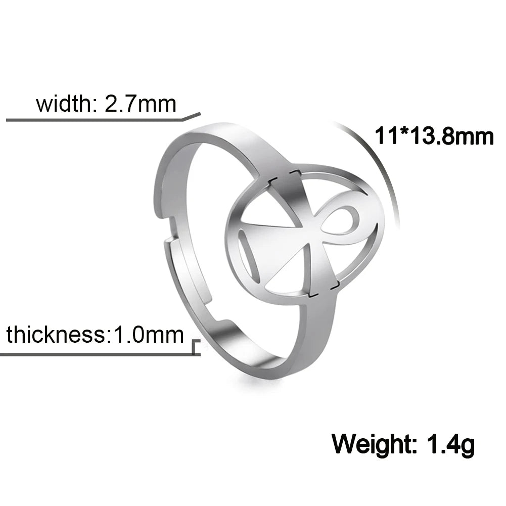 2026 Trend Cross Ring Gold Color Open Finger Rings for Women Christian Jesus Stainless Steel Jewelry Friends Gifts New