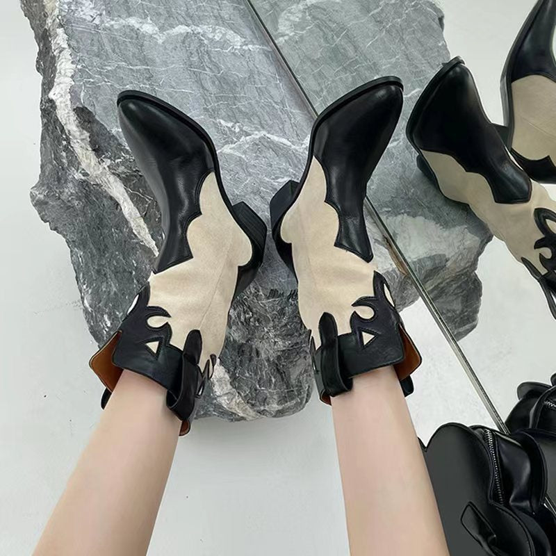 Botas Cowboy Western de Verano para Mujer - Estilo Coreano con Punta Retro