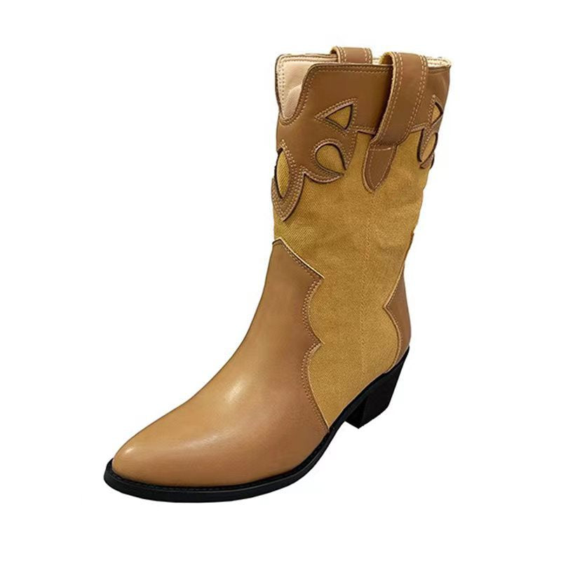 Botas Cowboy Western de Verano para Mujer - Estilo Coreano con Punta Retro