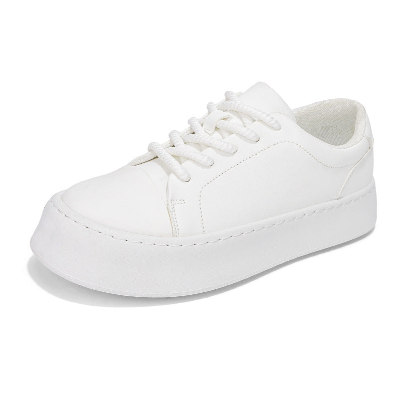 Zapatillas Hombre Blancas con Cordones — Suela Gruesa