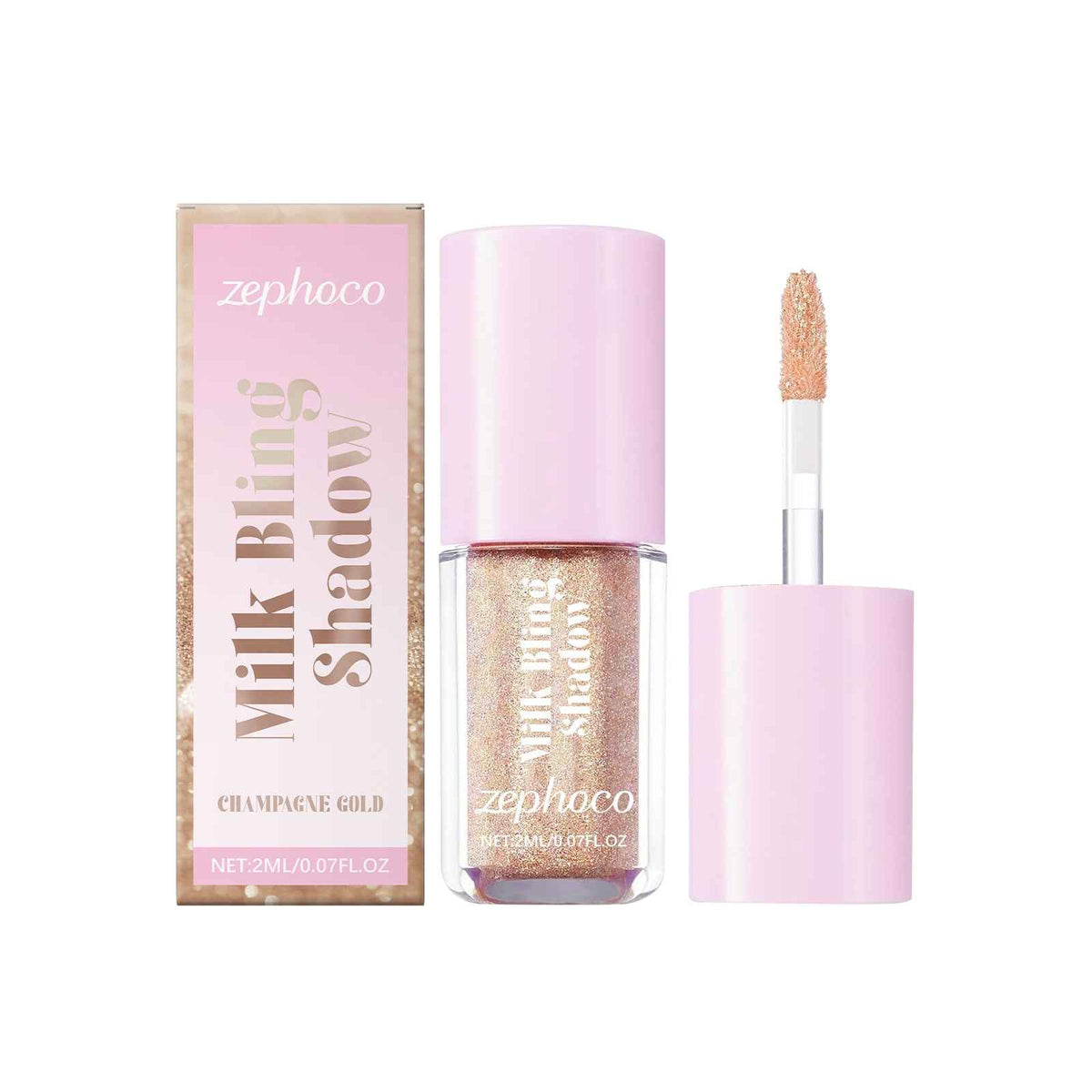 Sombra Líquida Perla Zephoco, Natural de Larga Duración para Maquillaje de Fiesta