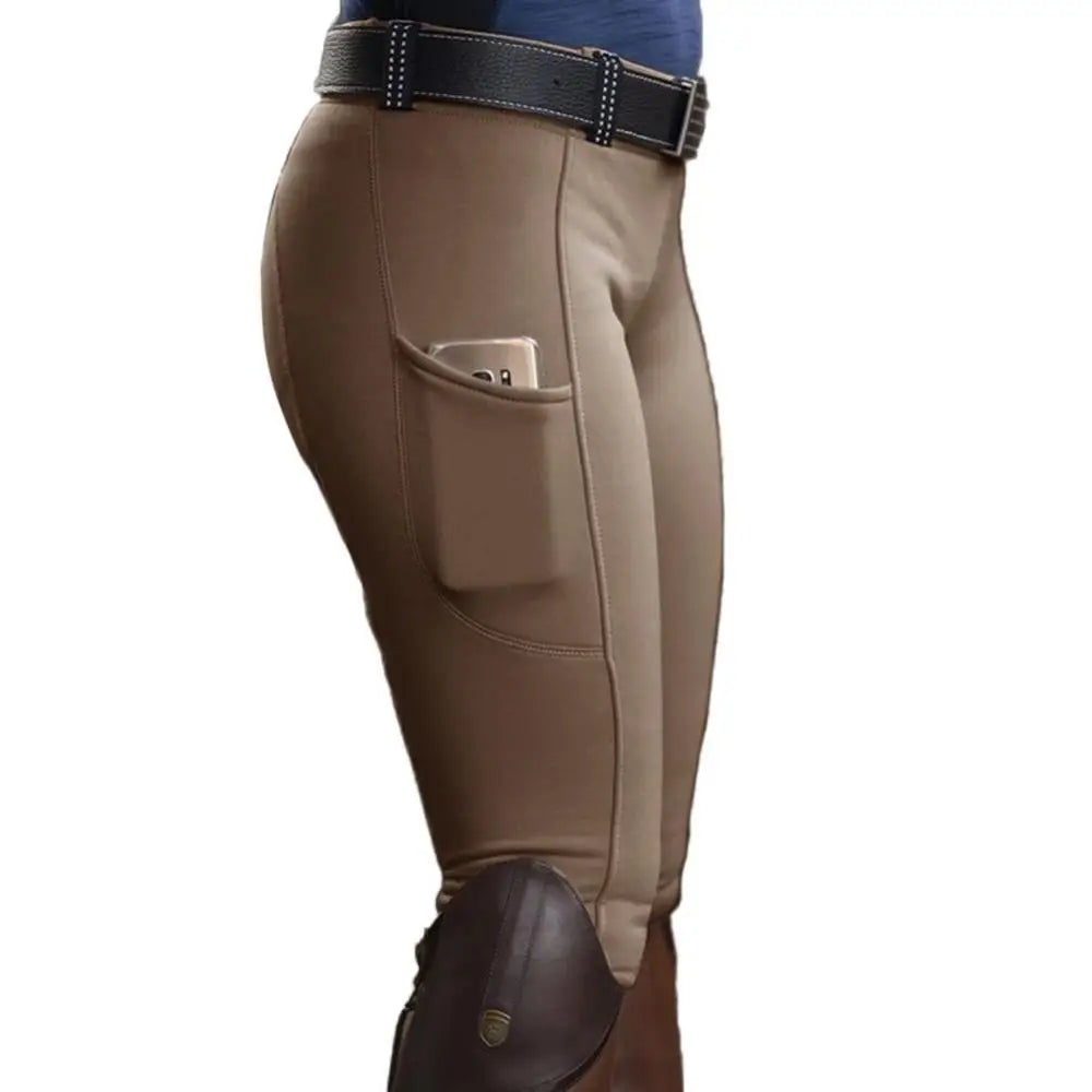 Women Fashion High Waist Elastic Equestrian Pants Horse Racing Skinny Trousers Womens Horse Riding Camping Running Climbing Pant