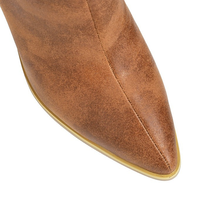 Botines de Mujer con Punta Fina y Tacones Altos - Moda Tallas Grandes