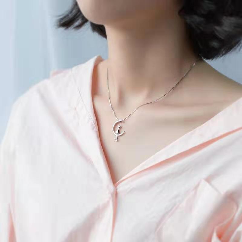 Collar Gato Plata de Ley — Gargantilla Moda Joyería Fina
