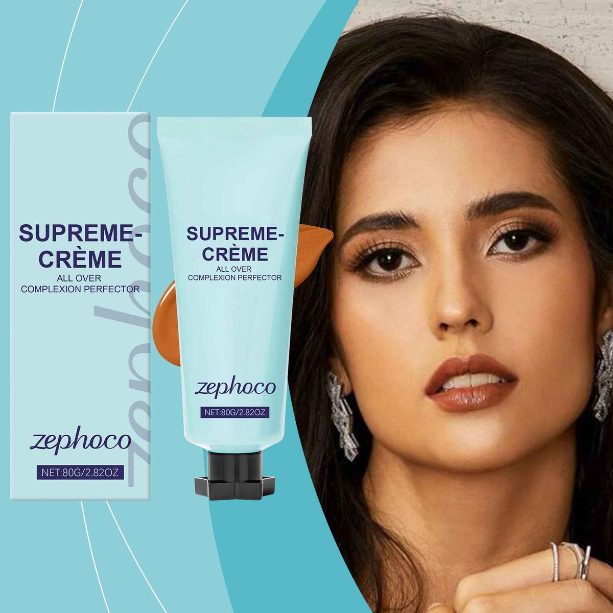 Corrector de Larga Duración Zephoco para Piel Oscura, Mate Antimanchas y Diario