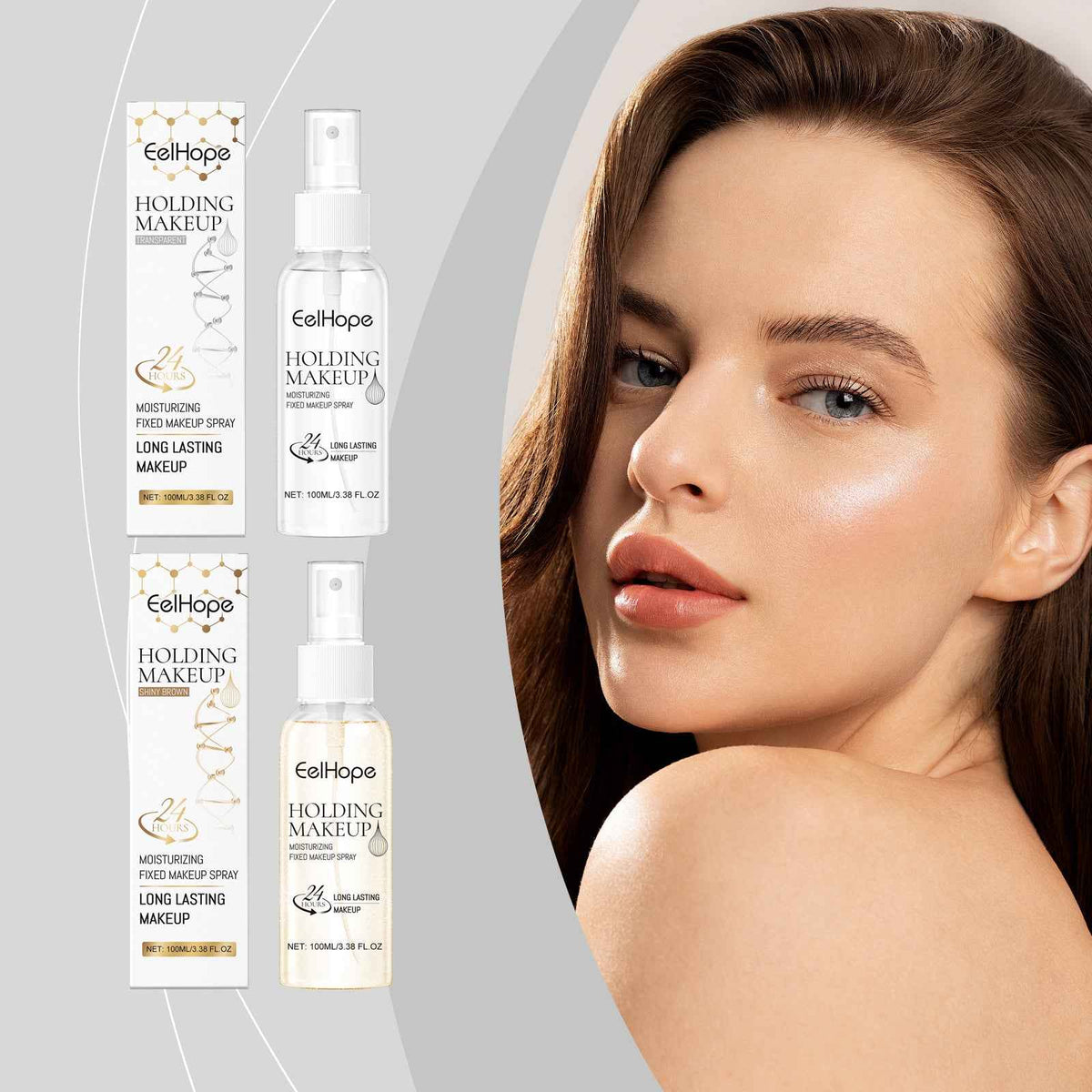 Spray Fijador Eelhope, Hidratante, Refrescante, de Larga Duración y Fácil de Remover