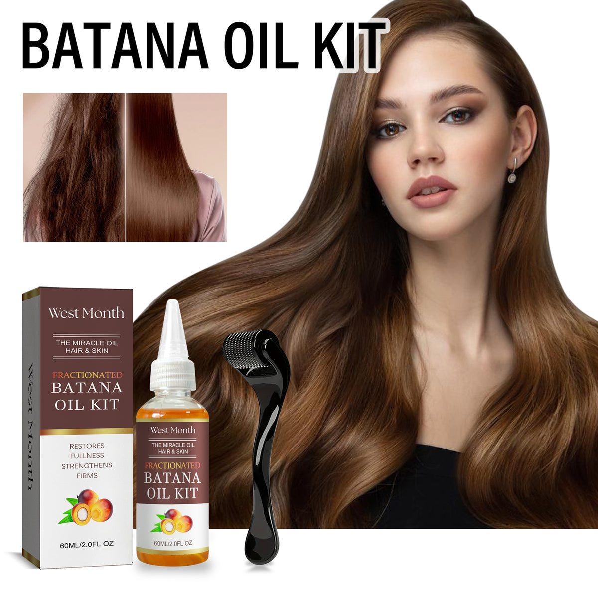 West&Month Aceite Esencial para el Cuidado del Cabello Batana - Hidratación y Mejora del Cabello Seco