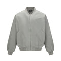 Solid Color Long Sleeve Baseball Collar Loose Fit Jacket for Men