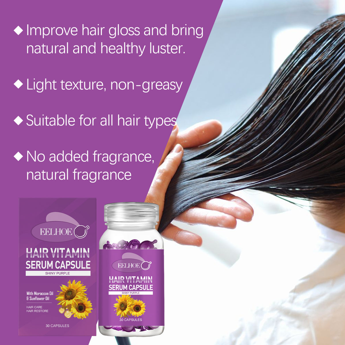 EELHOE Cápsulas de Aceite Esencial para el Cuidado del Cabello