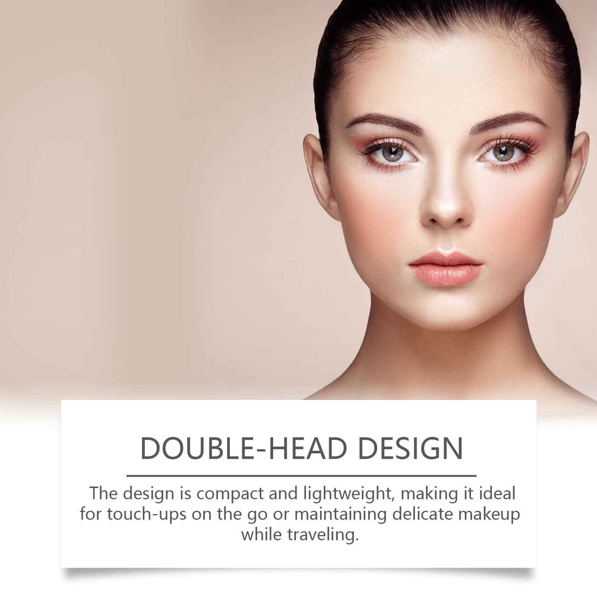 Rubor de Doble Extremo Eelhope Multiusos, Maquillaje Desnudo de Larga Duración