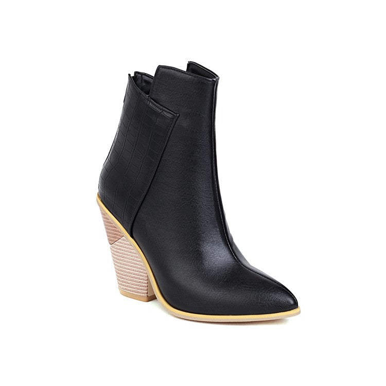 Botines de Mujer con Punta Fina y Tacones Altos - Moda Tallas Grandes