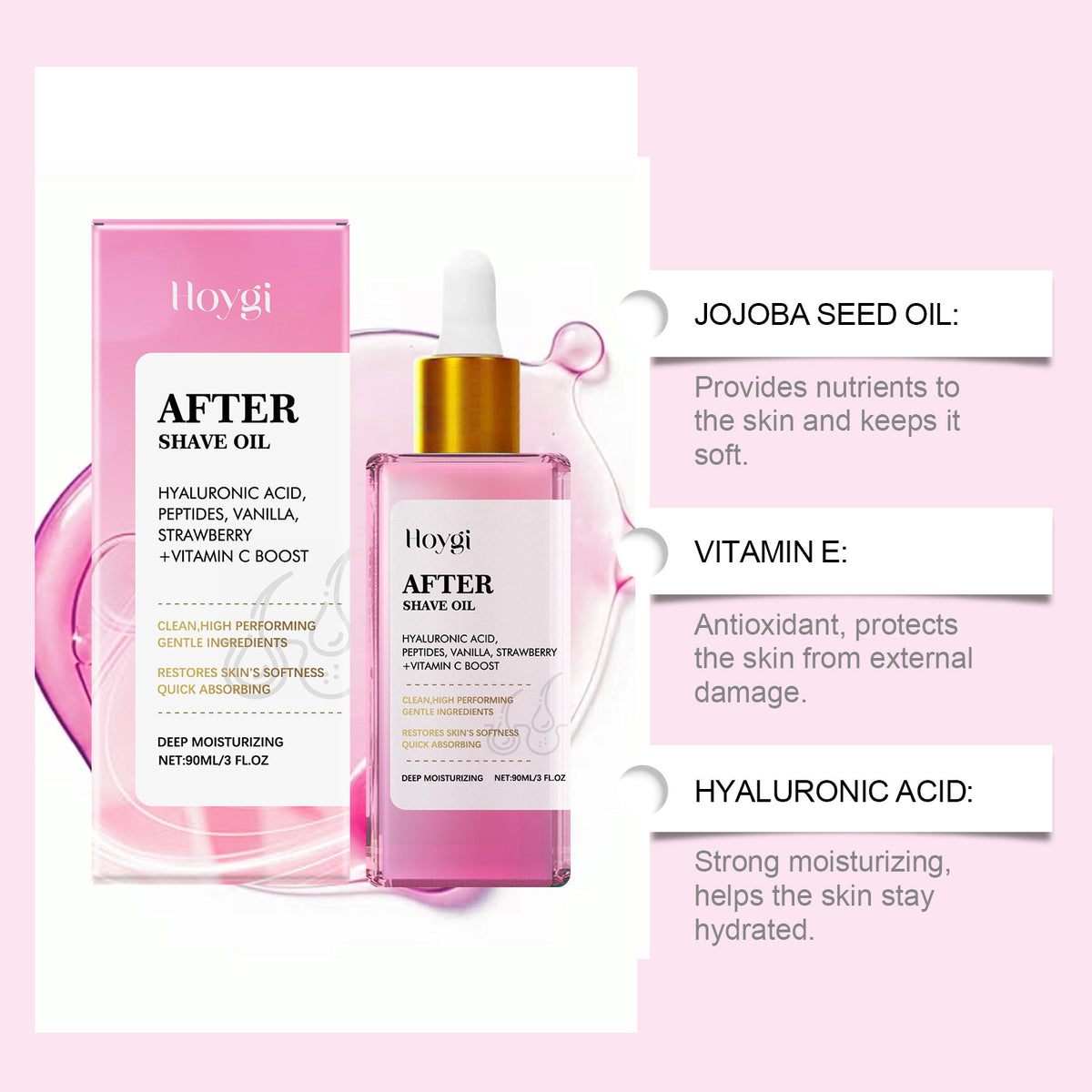 Aceite Esencial HOYGI de Fresa para el Cuidado del Cabello y Afeitado