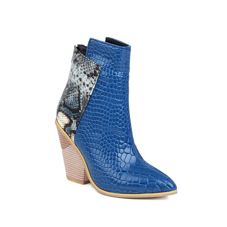 Botines de Mujer con Punta Fina y Tacones Altos - Moda Tallas Grandes