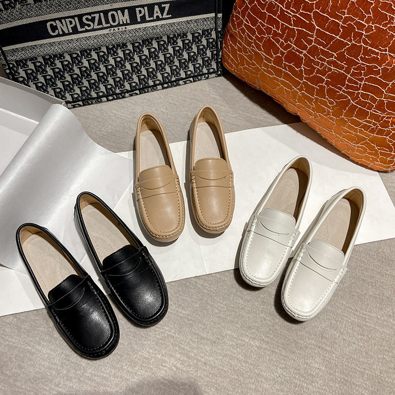 Zapatos planos tipo frijol, calzado casual para mujeres modernas