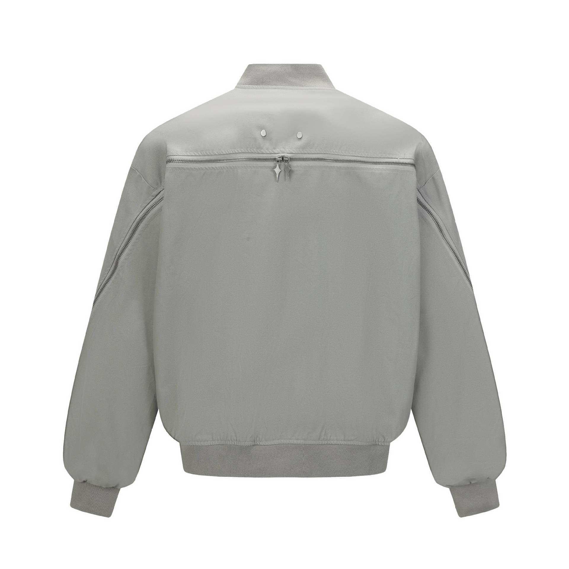 Solid Color Long Sleeve Baseball Collar Loose Fit Jacket for Men