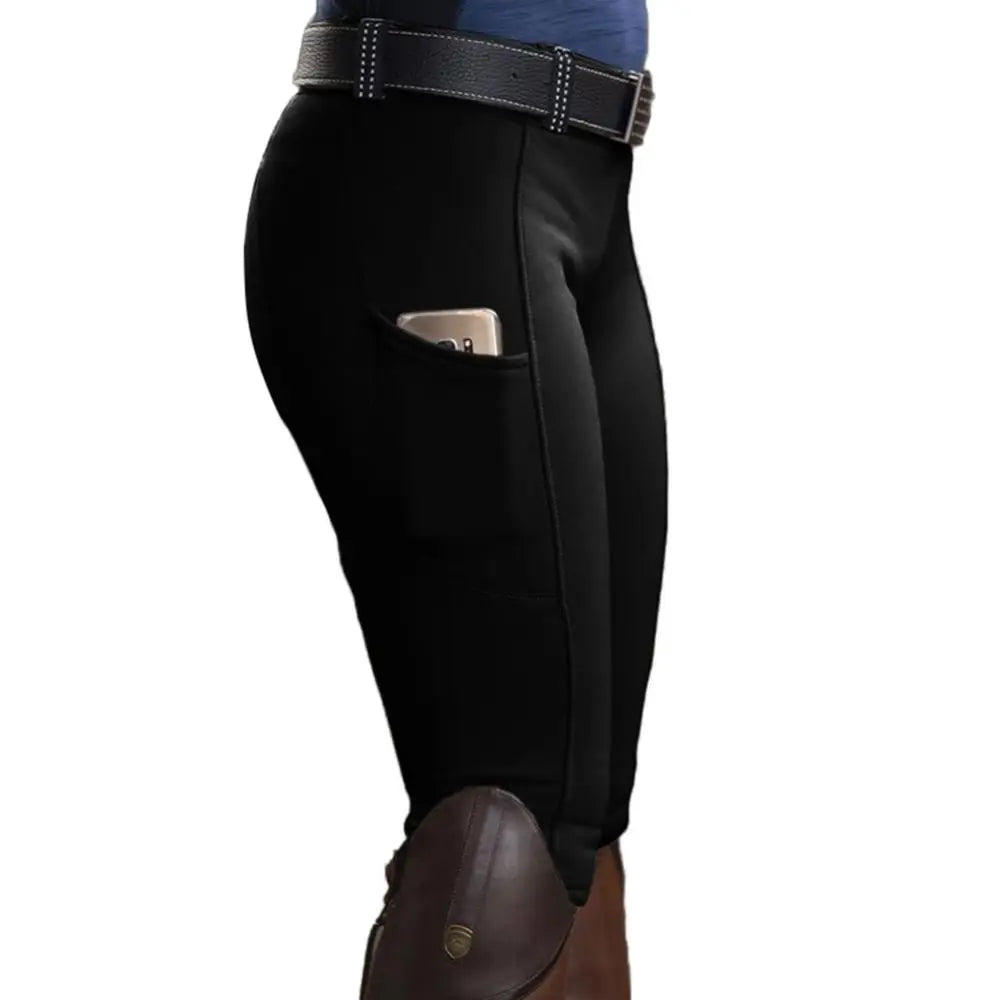 Women Fashion High Waist Elastic Equestrian Pants Horse Racing Skinny Trousers Womens Horse Riding Camping Running Climbing Pant