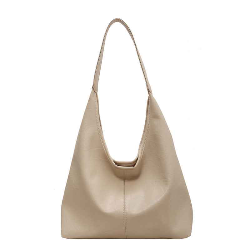 Bolso de Piel PU Suave Vintage Rojo Vino, Bolso de Hombro Grande para Mujer
