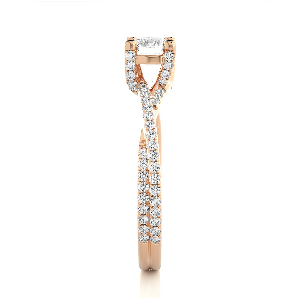Anillo de Compromiso Personalizado D Color VVS Moissanite en Plata de Ley 925 - Diseño de Corona para Mujeres