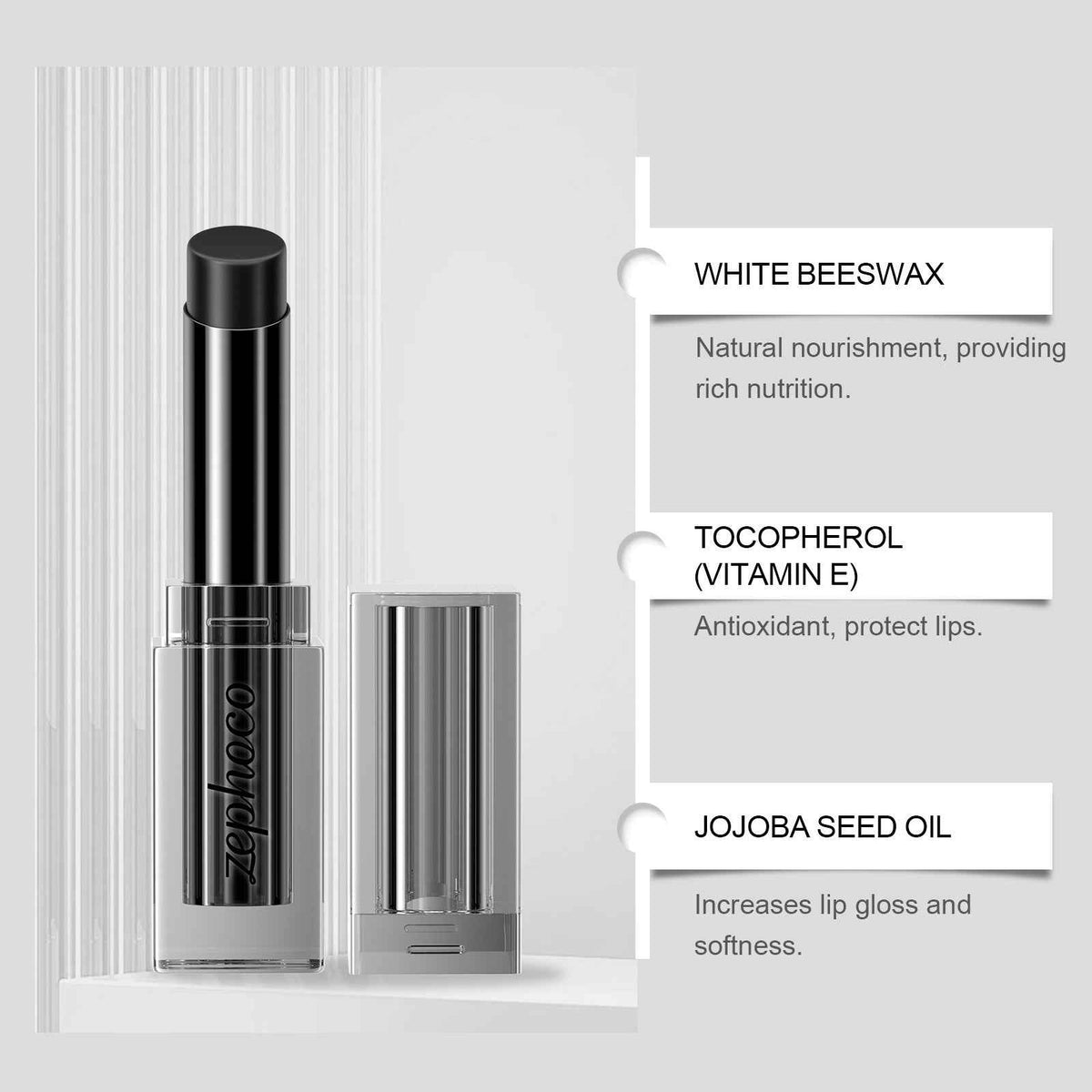 Bálsamo Labial Obsidiana Zephoco Calentador, Reductor de Líneas e Hidratante