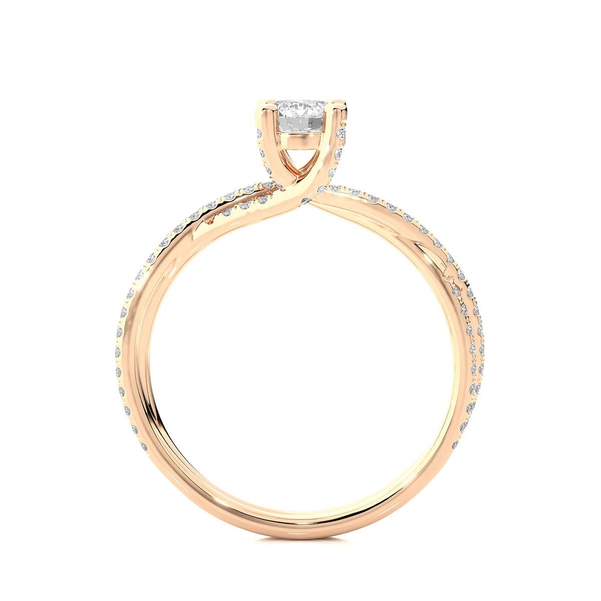 Anillo de Compromiso Personalizado D Color VVS Moissanite en Plata de Ley 925 - Diseño de Corona para Mujeres