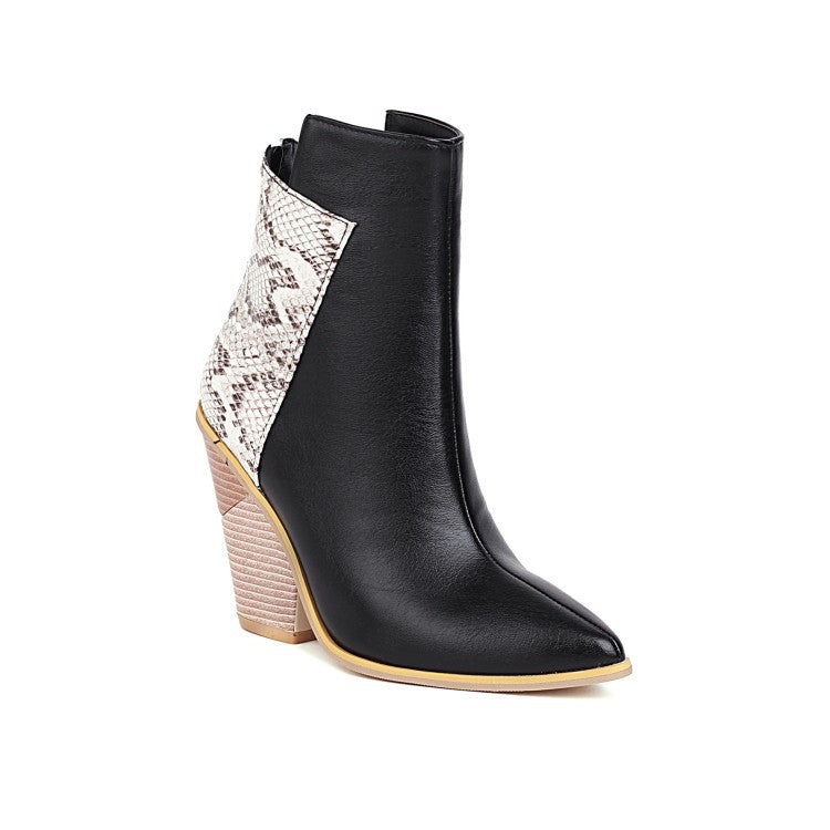 Botines de Mujer con Punta Fina y Tacones Altos - Moda Tallas Grandes