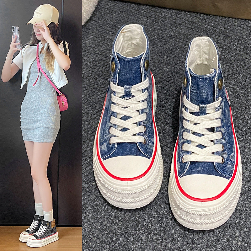 Zapatos de tela para jóvenes de verano - Zapatillas altas casuales