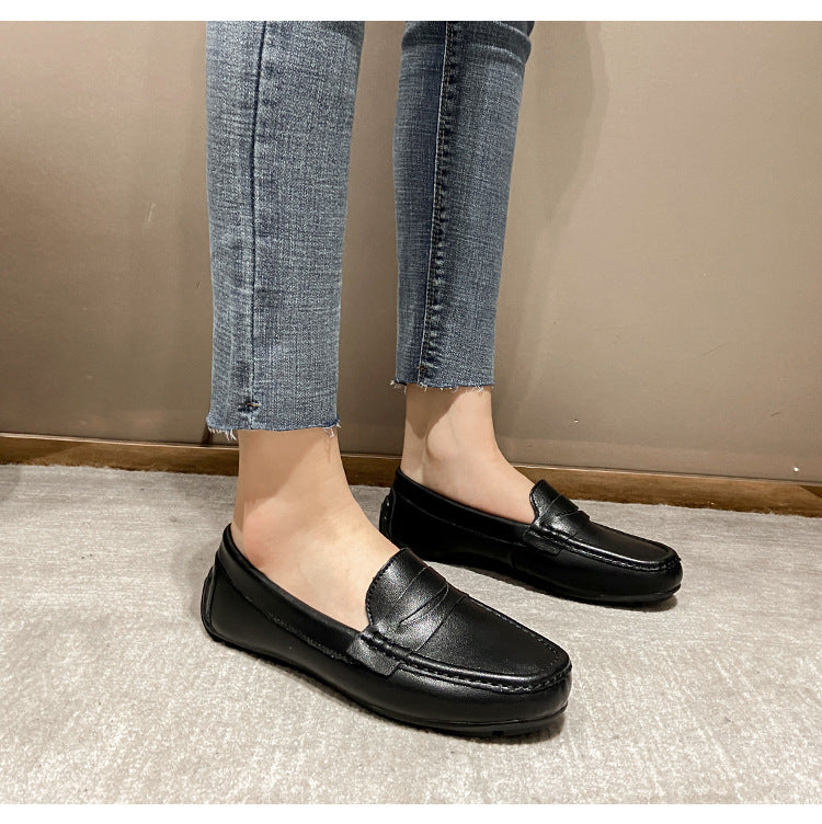 Zapatos planos tipo frijol, calzado casual para mujeres modernas