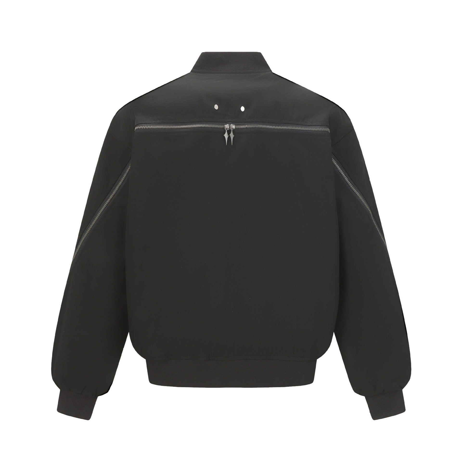 Solid Color Long Sleeve Baseball Collar Loose Fit Jacket for Men
