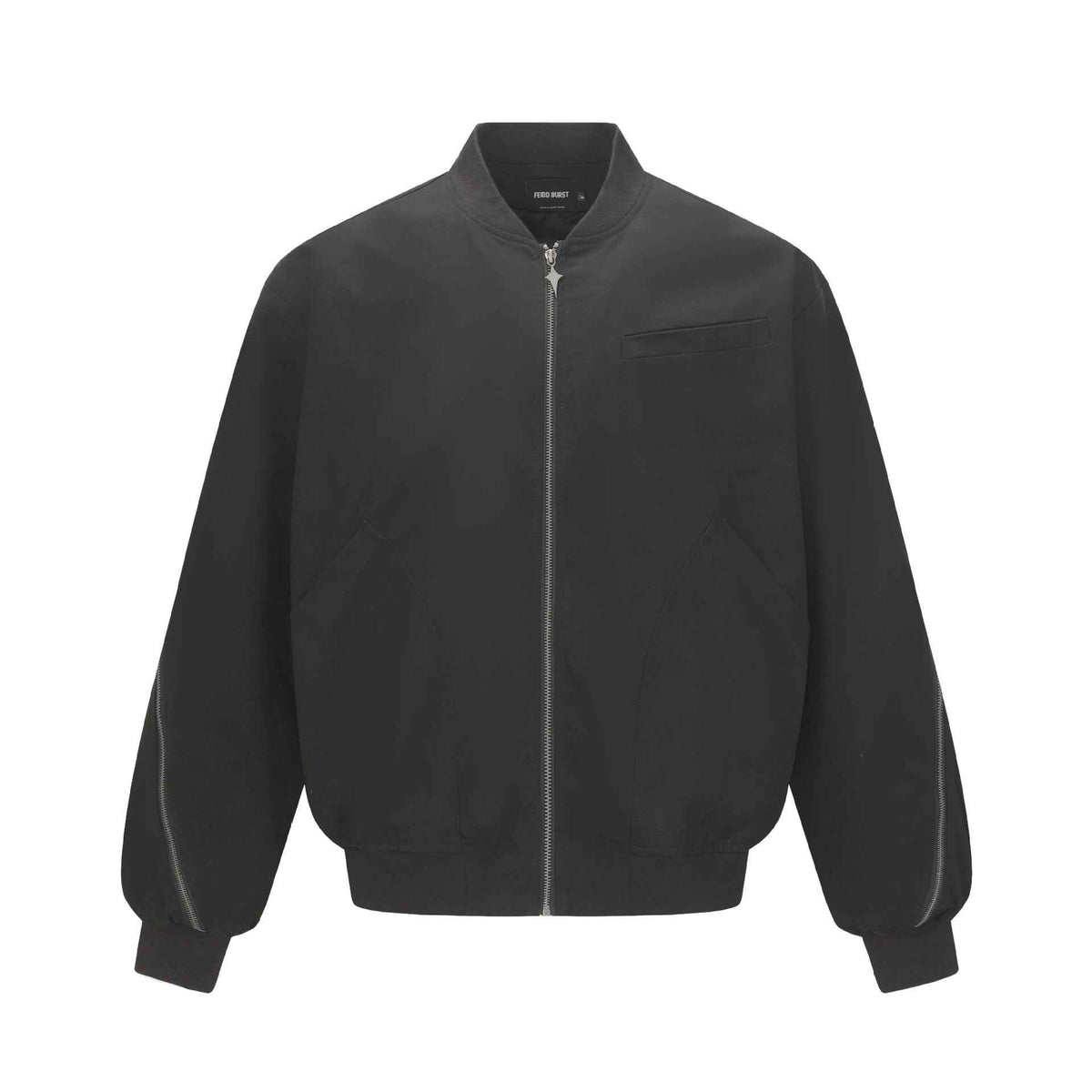 Solid Color Long Sleeve Baseball Collar Loose Fit Jacket for Men