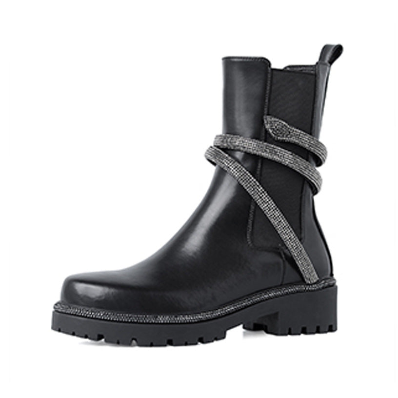 Botas Martin Internas para Mujer con Suela Gruesa - Estilo Británico