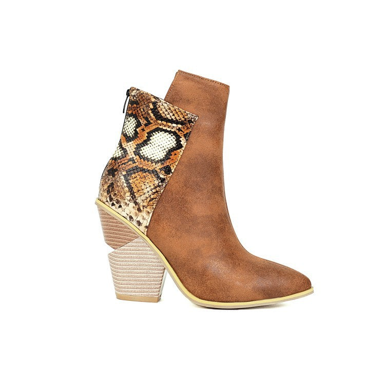 Botines de Mujer con Punta Fina y Tacones Altos - Moda Tallas Grandes