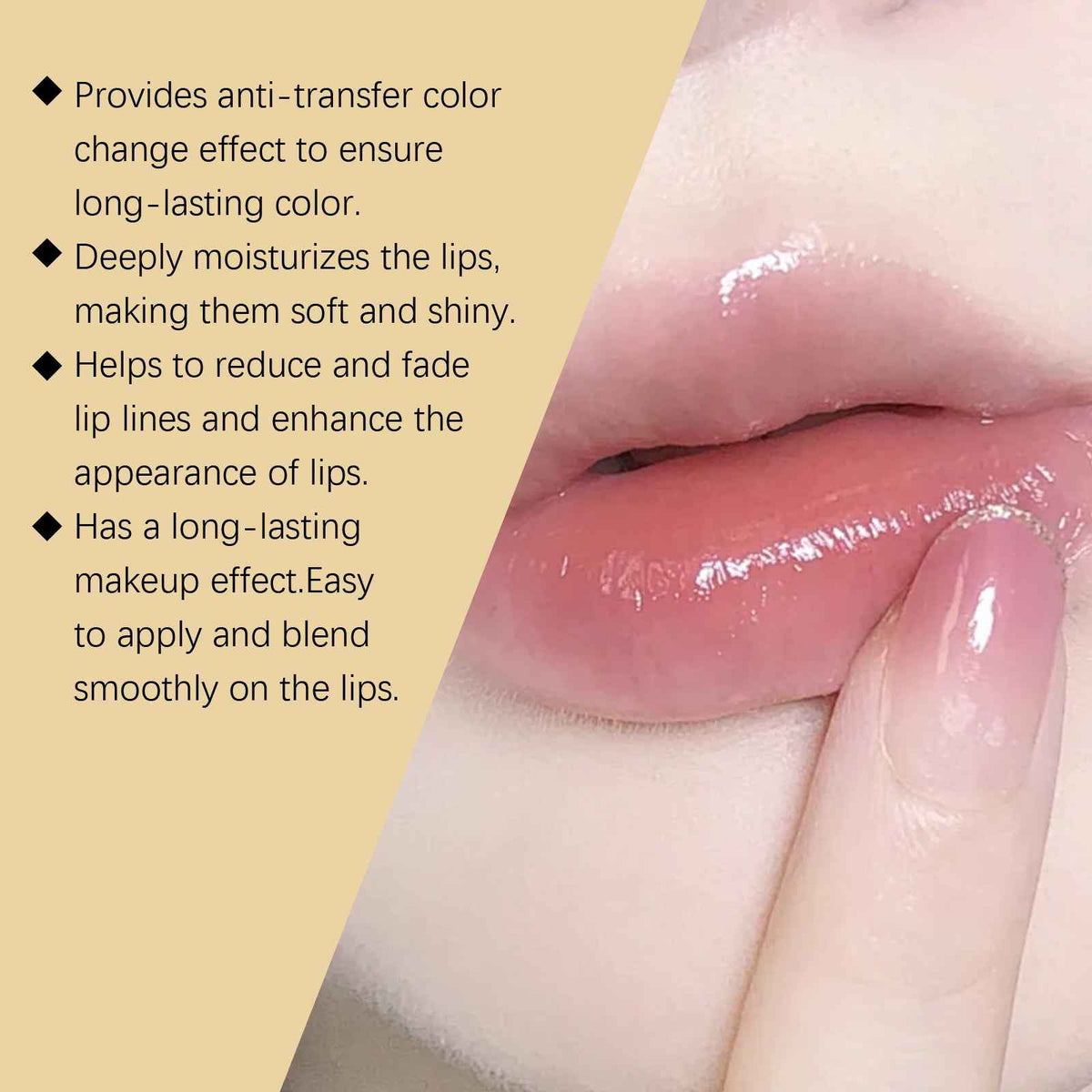 Bálsamo Labial Jaysuing Cambia Color, Brillante, Hidratante sin Grasa e Iluminador