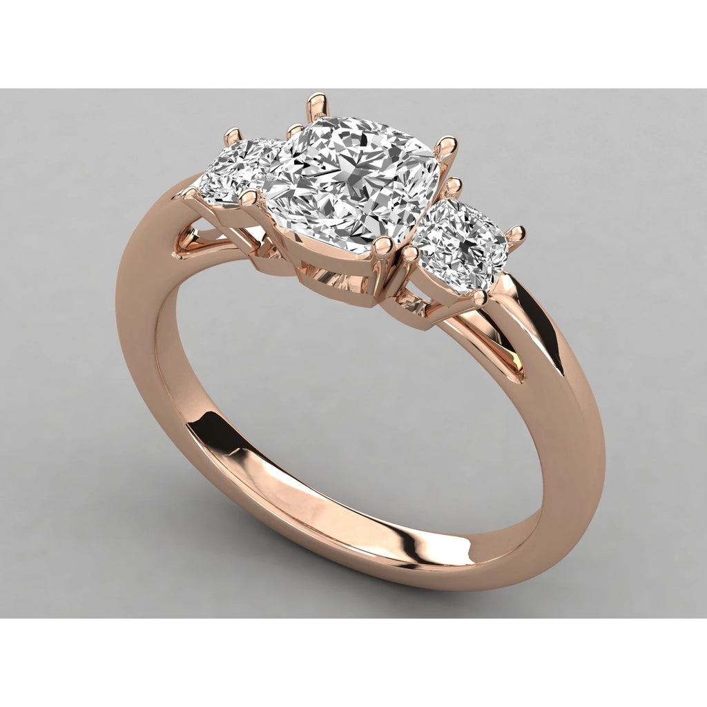 Anillo Solitario de Diamante Natural de Alta Calidad KRISHNAM JEWELS, Certificado por Terceros, Diseño de Moda para Boda y Aniversario