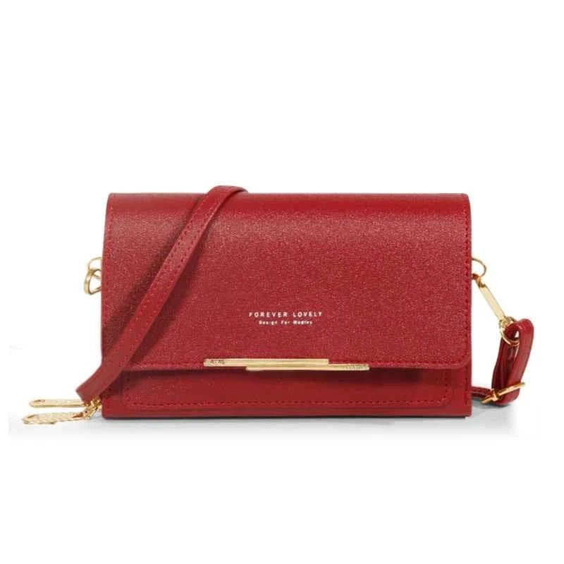 Bolso Cartera Estilo Coreano para Mujer, Multi-Tarjetas, Gran Capacidad, Bolso de Hombro Casual para Móvil