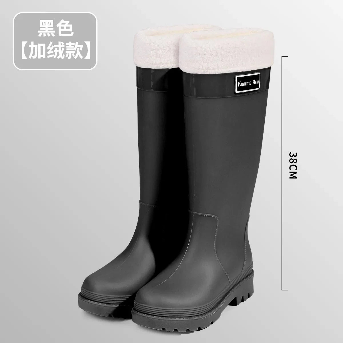 Botas de Lluvia para Mujer, Media Caña, Impermeables, Forro Cálido de Algodón, Ideales para Jardín e Invierno