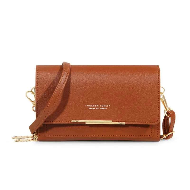 Bolso Cartera Estilo Coreano para Mujer, Multi-Tarjetas, Gran Capacidad, Bolso de Hombro Casual para Móvil