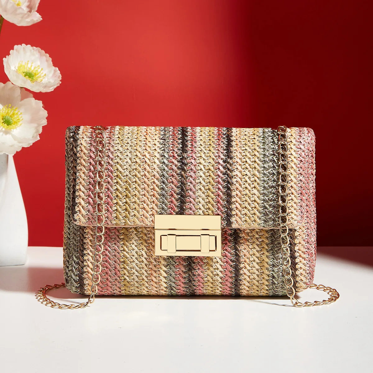 Bolso Bandolera para Mujeres Correa de Cadena: Elegante Accesorio de Hombro