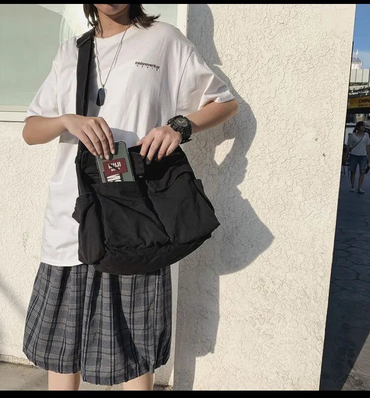 Bolso de Hombro de Lona Vintage Clásico para Mujer, Bandolera Suave de Viaje, Gran Capacidad