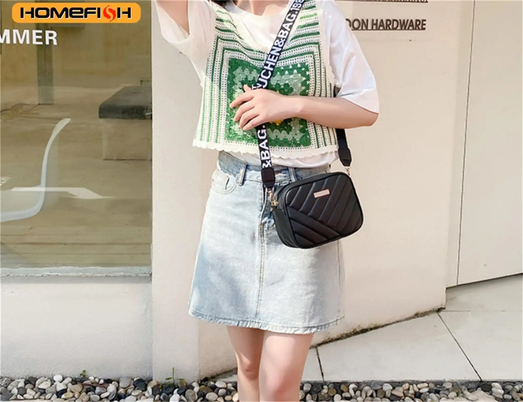 HOMEFISH Bolso de Hombro de Piel PU de Alta Calidad, Bolso Bandolera Sencillo y Casual para Mujer