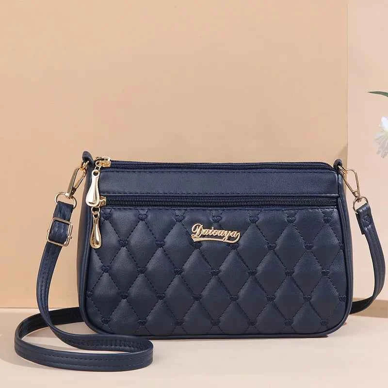 Bolso Bandolera Bordado de Piel para Mujer, con Pompón Decorativo