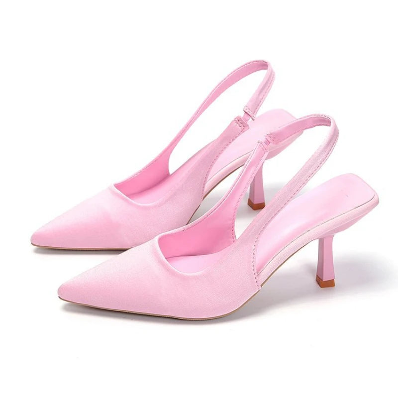 Zapatos de Tacón de Aguja para Mujer 2024, Punta Puntiaguda, Elegantes, Ideales para Fiestas y Bodas