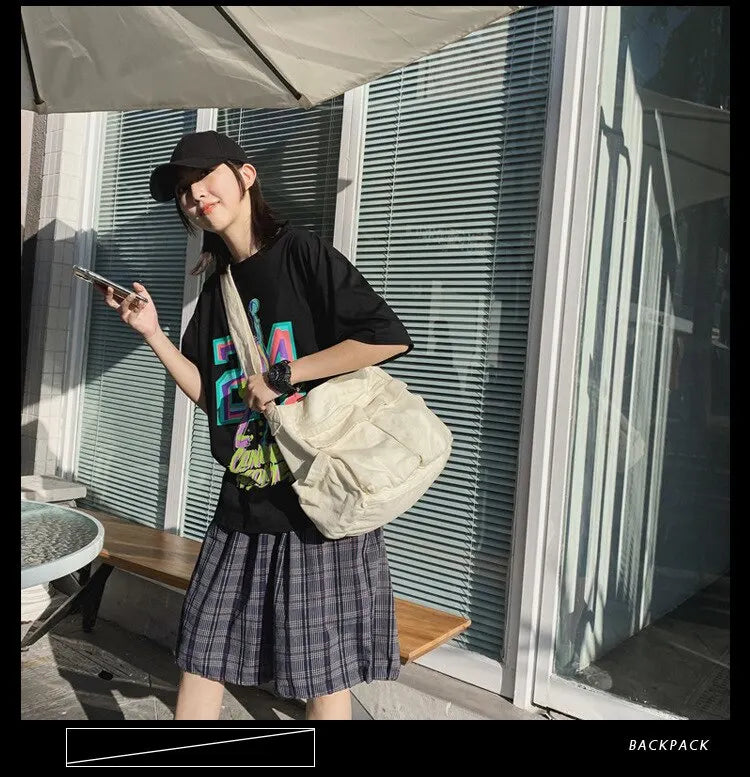 Bolso de Hombro de Lona Vintage Clásico para Mujer, Bandolera Suave de Viaje, Gran Capacidad