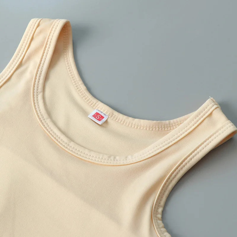 Top Corset para Mujer, Media Manga, Ropa Interior Faja Pectoral, con Vendaje, Camiseta de Tirantes