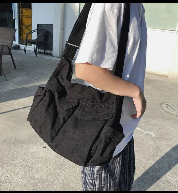 Bolso de Hombro de Lona Vintage Clásico para Mujer, Bandolera Suave de Viaje, Gran Capacidad