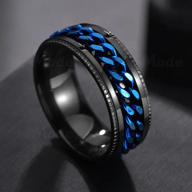 Anillo Giratorio de Acero Inoxidable para Hombre - Alta Calidad y Estilo Spinner Punk
