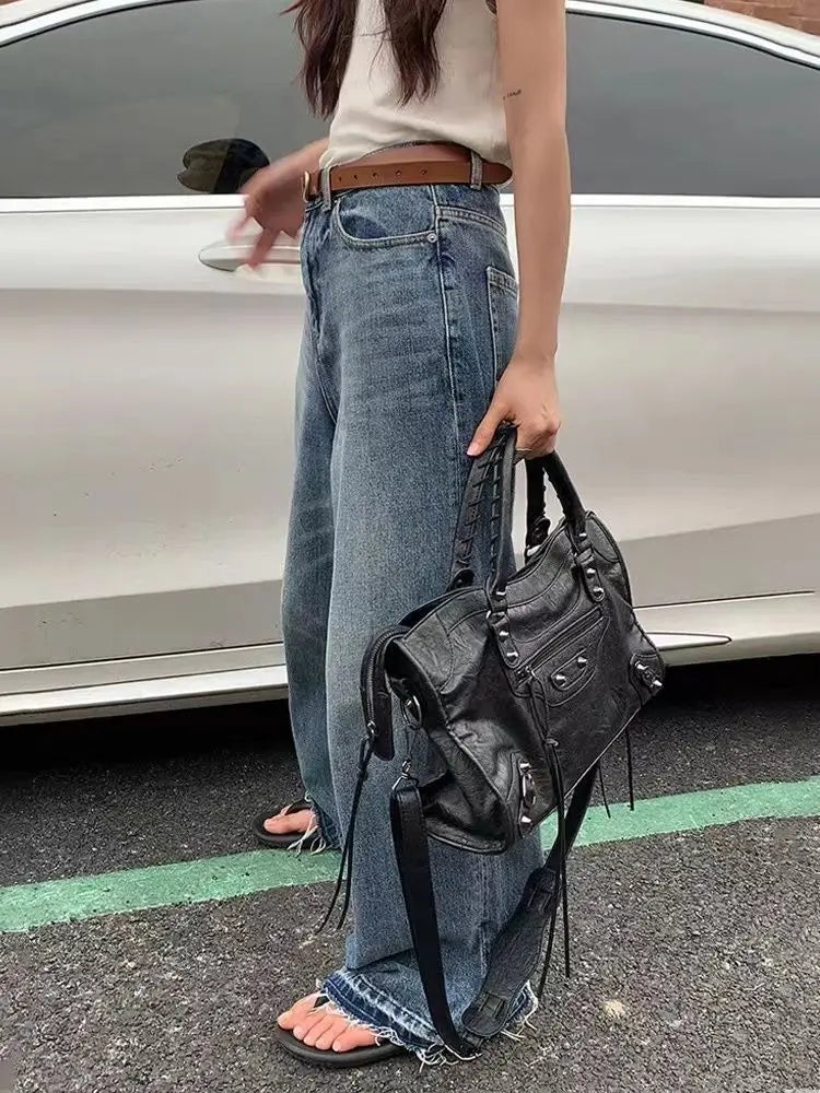 Bolso Motero de Moda 2026, Bolso Tote Urbano para Mujer, Estilo Y2K Callejero, Bandolera de Piel PU