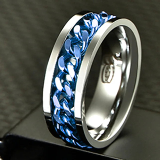 Anillo Giratorio de Acero Inoxidable para Hombre - Alta Calidad y Estilo Spinner Punk