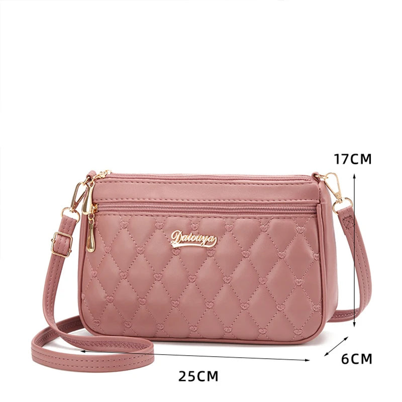 Bolso Bandolera Bordado de Piel para Mujer, con Pompón Decorativo