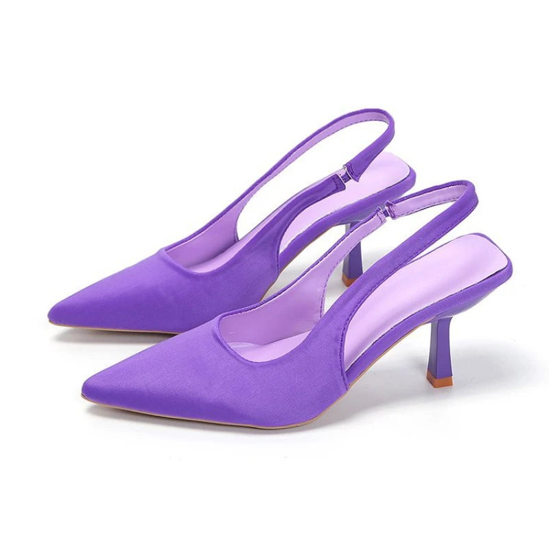 Zapatos de Tacón de Aguja para Mujer 2024, Punta Puntiaguda, Elegantes, Ideales para Fiestas y Bodas